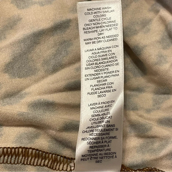 CHICO'S Leopard Pattern Mock Neck Short Dress - Picture 9 of 9